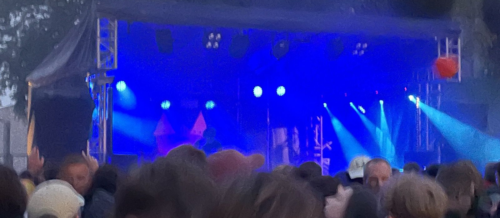 Photo of the light console being used at a large concert.