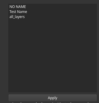 UI Widget to select and apply presets. Preset Selector UI Widget
