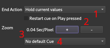 General settings panel of cue editor