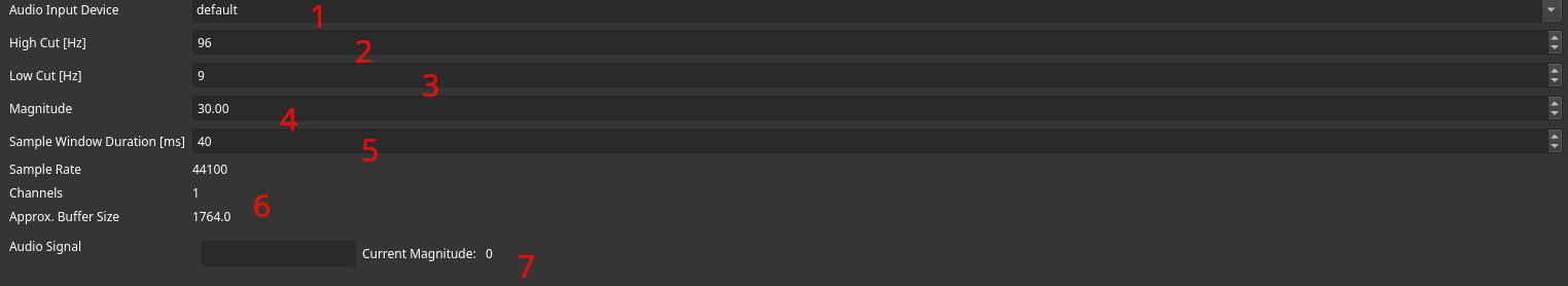 Beat Extractor Configuration "Configuration of beat extraction event sender"