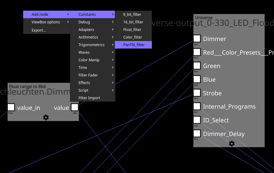 Adding filters to filter page using context menu