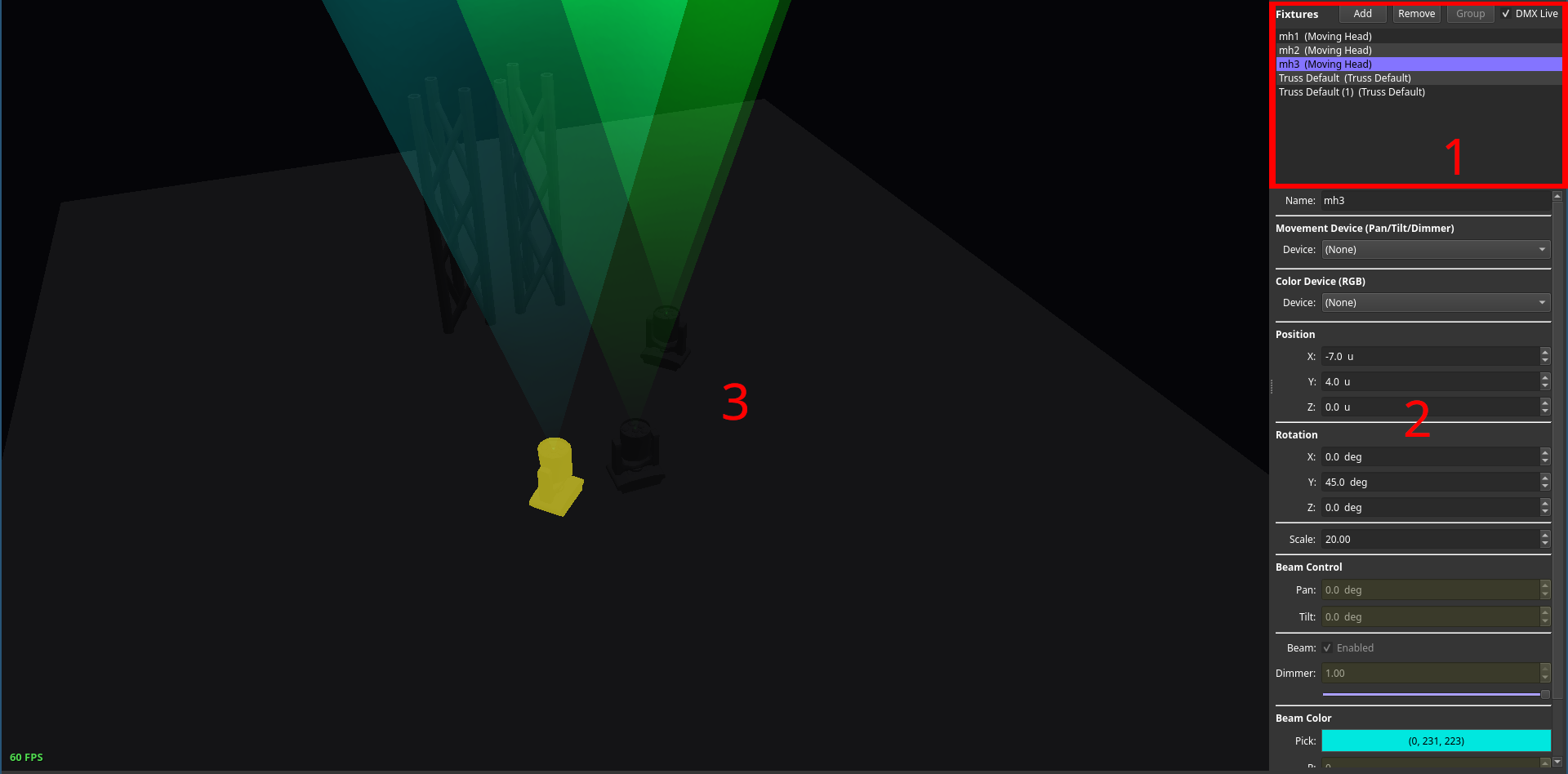 Picture displays highlighted UI components of visualizer interface. Visualizer UI